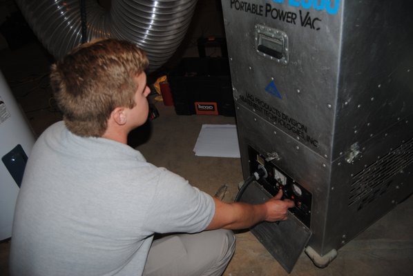 Using a HEPA filtered collection unit such as this is the only safe and effective way to remove contaminants from the duct system. Don't be