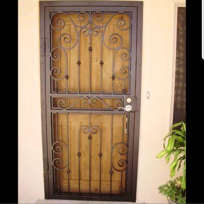 Beautiful bronze security door.