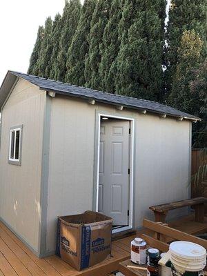 We built storage shed.