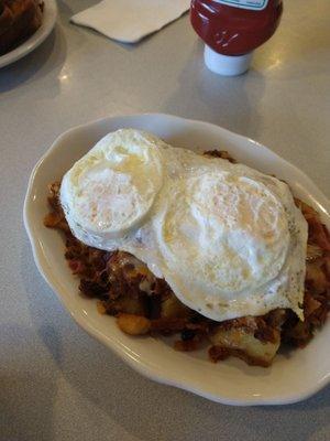 Sammy's home fries + two eggs over