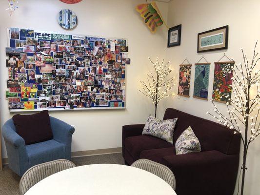 Another view of the school office.  Peaceful place away from the rest of the classrooms!