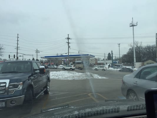 The gas station on the corner