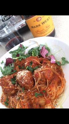 My homemade spaghetti and meatballs!!! Always a client favorite!!