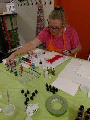 Our Alcohol Ink Landscape class is our most popular class (and my favorite to each!)