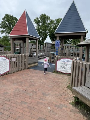 Soft, spongy surface inside the dedicated play area is safe for preschoolers