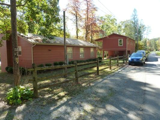 Cabins from the street.