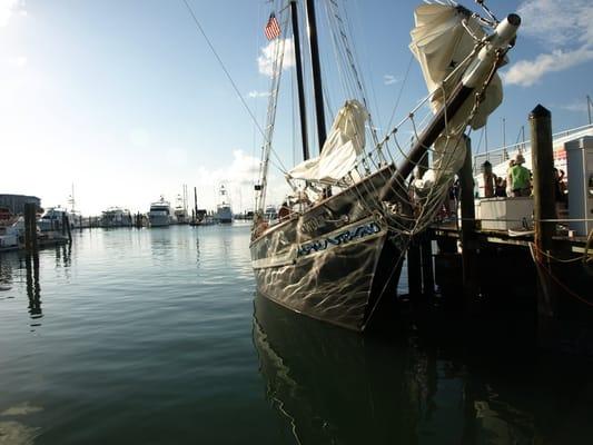 Schooner Wolf docked in Key West