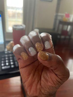 Silver and Gold Nails