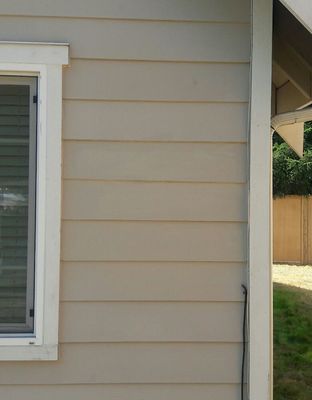 Repaired siding