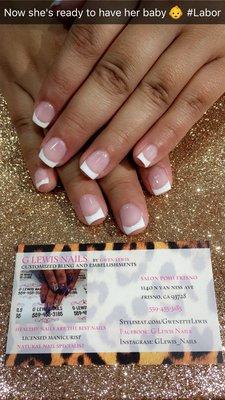 Gel polish manicure with a hard gel overlay for added duribility and longevity