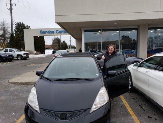 Kristi Hendrickson in her New 2010 Honda Fit