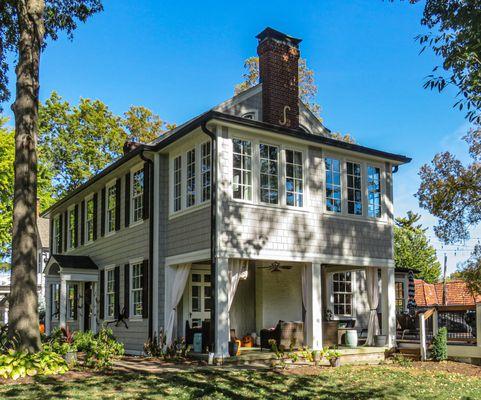 Pearl Gray Shake James Hardie Siding - Arctic White Trim - Webster Groves, MO