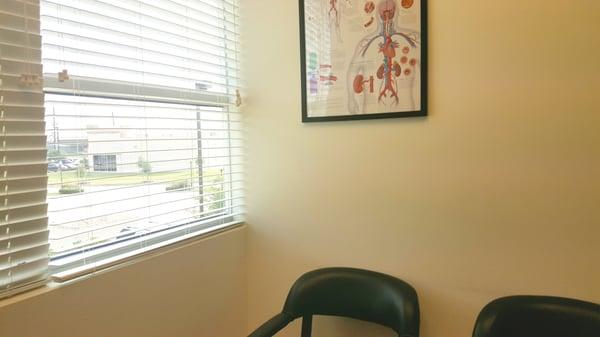 Interior of patient rooms. Nice setup and clean.