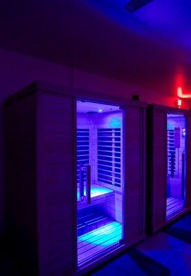 Infared sauna in our recovery room. Increase circulation and stimulate heat shock protein expression.