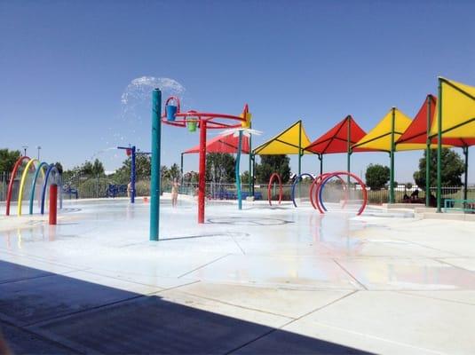 Spray park. $15 a year membership for adults. $.50 donation each visit.