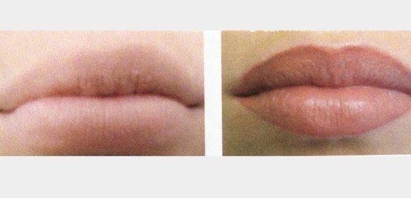 Lip semi permanent make up