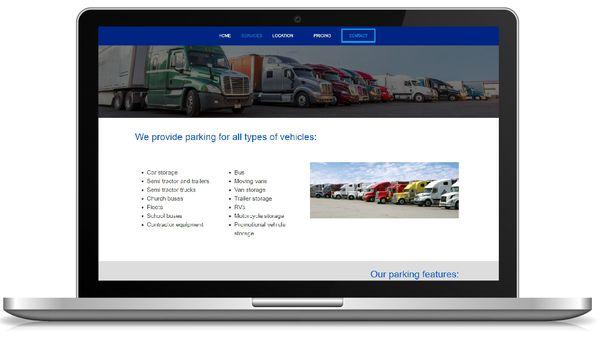 Website for truck parking yard