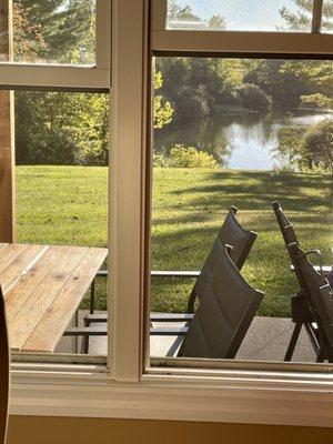 View from our table and outdoor lakeside seating