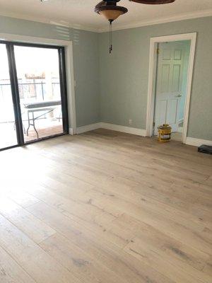 Wood floor installation