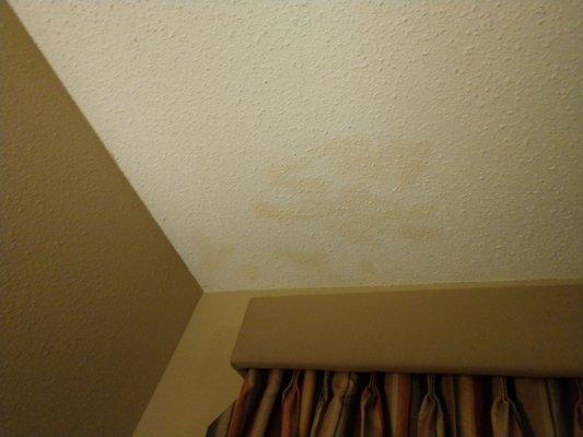 Large stain on the ceiling.