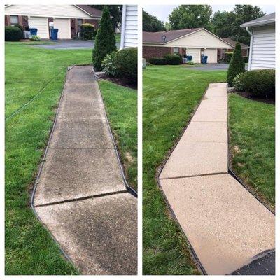 Pressure wash walkway