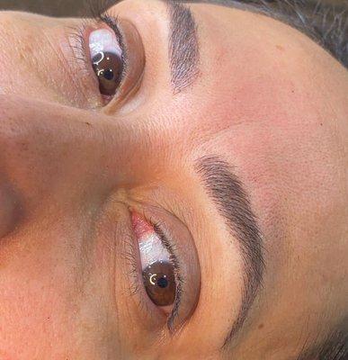 Microblading is a semi-permanent eyebrow tattooing technique, using fine, precise strokes to create natural-looking brows.