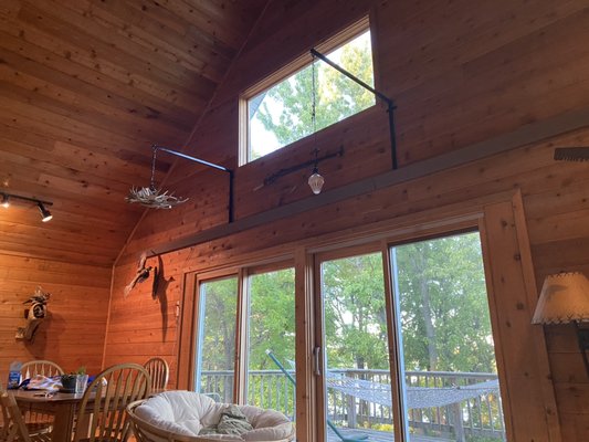 Custom caribou antler chandeliers