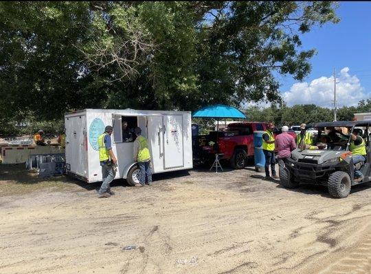 Union contractor had us on the job site for the hardworking men and women to cool off on their lunch break!