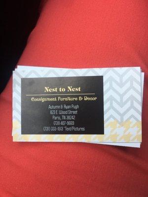 Be sure to grab a business card. It has a special offer on the back!