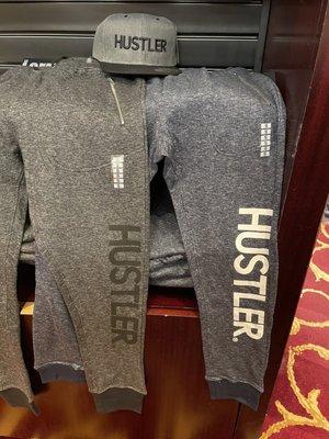 Men's new Hustler joggers in black and blue! Perfect for this cold weather