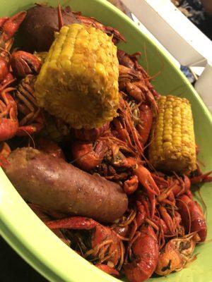 Crawfish and sausage