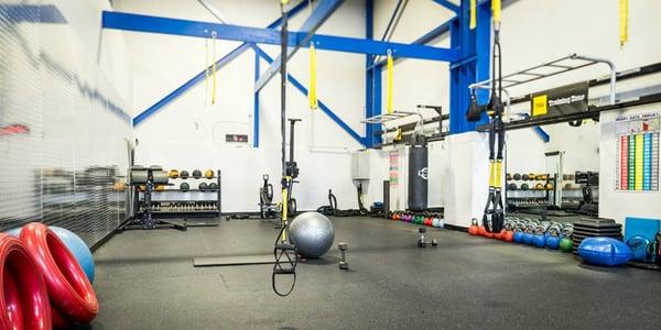 Downstairs has an open area for floor workouts. Wildcat offers TRX, Pandemonium, Group Power and Yoga classes. Free for members!