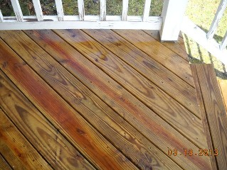 After 'Gentle Clean. Deck looks like new, and absolutely no damage.