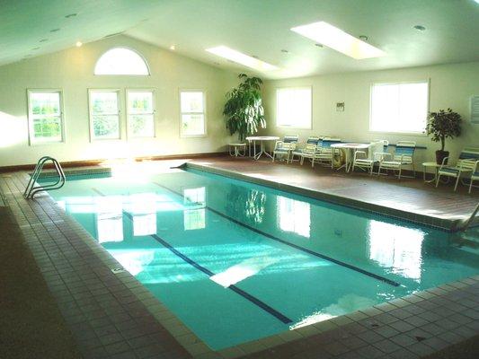 Inside pool available at our sister property Colonial Estates next door.  Water aerobics classes weekly.