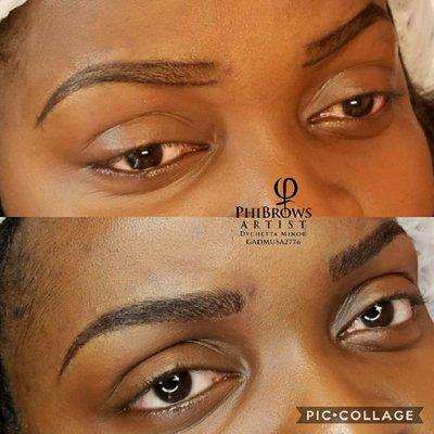 Microblading with shading combo  (combination Brows)