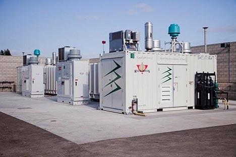 Two, 300-KVA fuel cells. Generating .6 MW of electricity running on natural gas and biogas. Located at Gills Onions