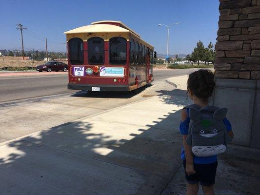 Goodbye trolley! Kids love it