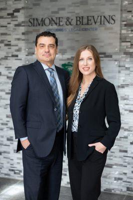 Attorney Franco Simone (left) and Attorney Lera Blevins (right)