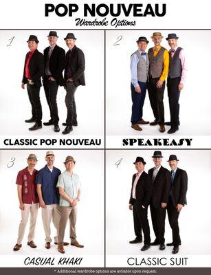 Pop Nouveau Jazz Wardrobe Options