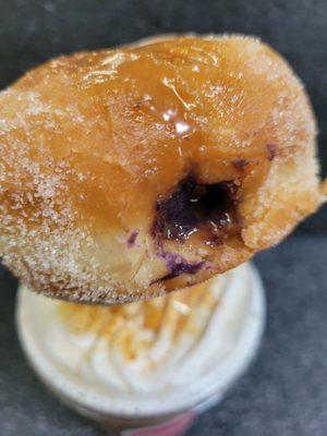 Ube and Dulce de Leche, (vegan!) brioche donut