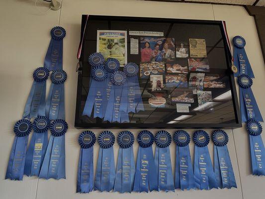 LOTS of awards.  Pies were delicious!