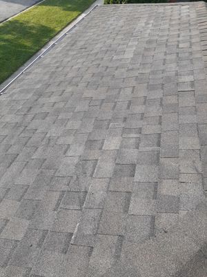 Finished garage roof