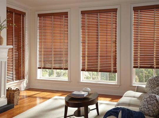 Newport Wood Blinds with tape