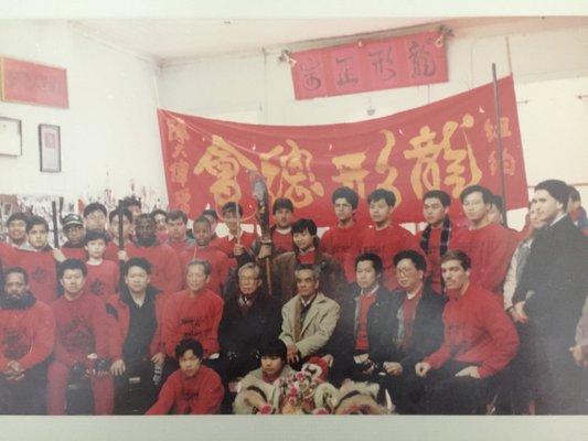 Formal Sifu's photo, before the Lunar New Year celebration in New York Chinatown