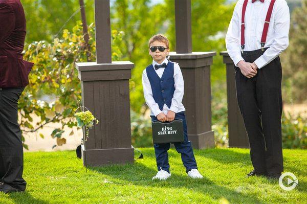 The MOST IMPORTANT steps of a ring bearer:
1) Guard the ring with your life.
2) Eat the cake!
3)Dance with the Ladies.
4)Repeat step 2-4