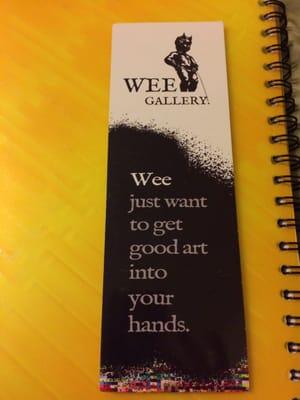 Bookmark I picked up at Wee Gallery