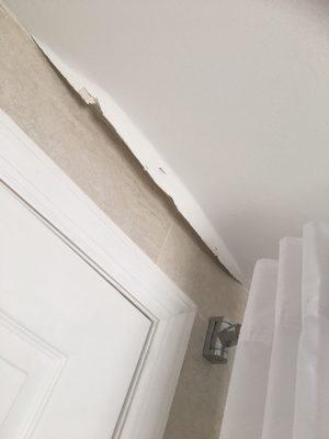 Peeling ceiling