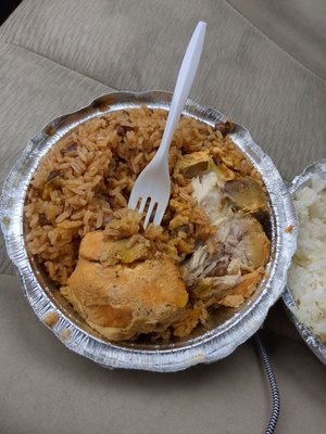 Stew chicken lunch combo