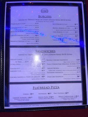 Food menu