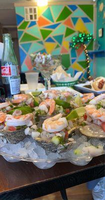 Raw oysters on the half shell